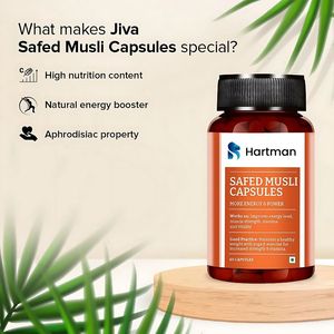 Cápsulas SafedMusli para la salud reproductiva masculina mejora el rendimiento físico Testos terone niveles para adultos mujeres embarazadas) - Product Image 4