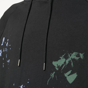 Sudaderas con capucha de manga raglán con logotipo personalizado de algodón 100% para hombre, Sudadera con capucha de pintura, Jersey informal de gran tamaño, sudaderas con capucha de peso pesado para hombre - Product Image 6