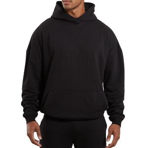 Sweat-shirt à capuche oversize en molleton français lourd pour homme, 100% coton, logo personnalisé, épaules tombantes - Product Image 1