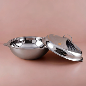 หม้ออุ่นอาหารสแตนเลสขัดเงา ดีไซน์สลักเลเซอร์ ทนทาน ไม่ติดกระทะ เก็บความร้อนได้ดี ราคาสุดคุ้ม - Product Image 4