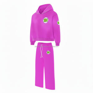 Premium <b>Fleece</b> Tracksuit 360 GSM Soft Cotton Blend Fabric Breathable Thick Material <b>Navy</b> Blue Custom Logo Tracksuit - Product Image 3