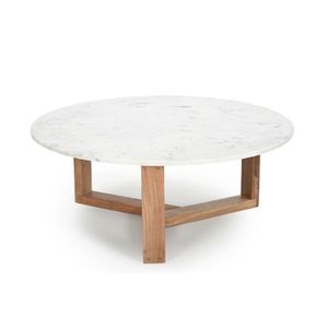 Ventura Bộ Sưu Tập Hiện Đại Vòng Bàn Cà Phê & Top Bằng Đá Cẩm Thạch Bảng Trung Trong Xoài Gỗ Tự Nhiên Kết Thúc Cho Phòng Khách Đồ Nội Thất - Product Image 3