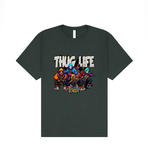 Camiseta de algodón de manga corta con cuello redondo y estampado Dtg de ropa de lujo personalizada, camiseta gráfica de estilo Hip Hop para hombres 2026 - Product Image 5