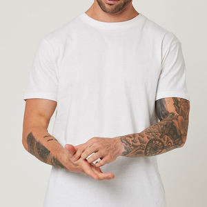 Ropa de calle de alta calidad, camiseta de manga corta suave e informal personalizada para hombre, camiseta lisa en blanco, camiseta de ajuste Regular para hombre - Product Image 2