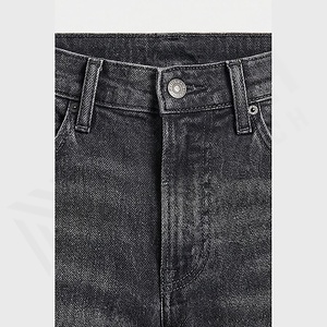 Pantalones Vaqueros de Mezclilla Ajustados con Bordado Desgastado y Color Desteñido Personalizados al por Mayor para Hombre, Estilo Urbano, Ajustados, con Pedrería, Personalizados al por Mayor - Product Image 4