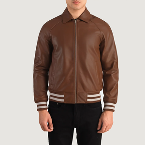 Best Quality Custom Design Coated Stand Collar Winter <b>Varsity</b> <b>Jacket</b> for Men Custom Made Polyester/Cotton with Front Logo - Product Image 4