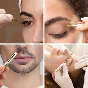 High-End Eyebrow Tweezers Slanted Tip Stainless Steel <b>Precision</b> <b>Tool</b> for Salon Grade Grooming & Beauty Care - Product Image 5