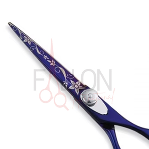 Ciseaux de coiffure professionnels bleus personnalisés en acier inoxydable, ciseaux de barbier décoratifs pour salon de coiffure avec logo - Product Image 3