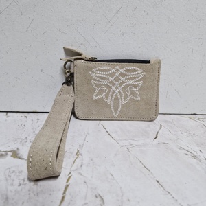 Nouvelle mode 2025, logo personnalisé, 100% cuir véritable, pochette à monnaie à couture enveloppe, multicolore, longue sangle de poignet, fermeture éclair, antivol - Product Image 1