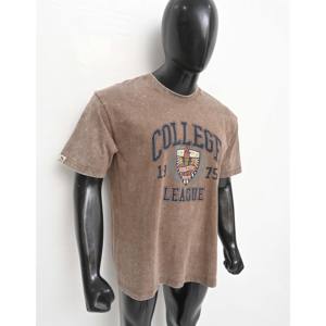 Camiseta personalizada al por mayor de 100% algodón lavado vintage de talla grande con estampado de diseñador deportivo de moda de verano para hombre - Product Image 2