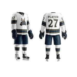 Service OEM entièrement personnalisé, vêtements de hockey sur glace, respirants, antibactériens, écologiques, maillots et shorts d'équipe en polyester - Product Image 6