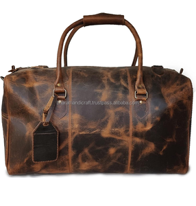Sac à main de voyage en cuir pour homme, design robuste et élégant, poignée confortable, parfait pour les voyages de bureau, les voyages de week-end et le quotidien - Product Image 4