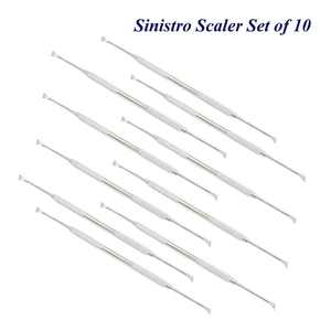 Ensemble d'instruments chirurgicaux orthopédiques 10 détartreur gauche dissolvant de tartre dentaire manche creux en acier inoxydable approuvé CE manuel classe I - Product Image 5