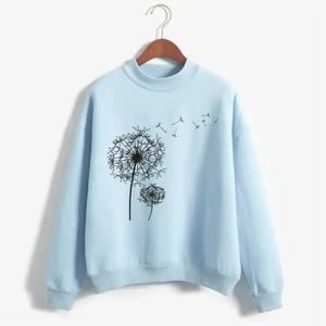 Wholesale Long Sleeve Crewneck Crop Top T Shirt <b>Sweatshirt</b> Made in Pakistan Letter <b>Print</b> Loose - Product Image 3
