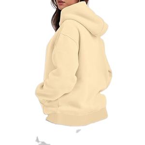 Haute qualité 100% coton sweat à capuche femme pull lourd longue longueur col à capuche 3D bouffée impression Logo brodé pour l'hiver - Product Image 6