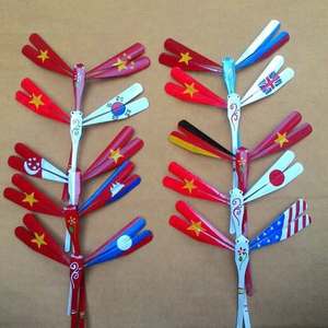 Venta al por mayor de libélulas de bambú, artesanías vietnamitas tradicionales, Libélula de bambú colorida ecológica para decoración del hogar - Product Image 5