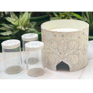 Support à gâteau fait main au design unique avec incrustation de nacre naturelle pour les fêtes et la restauration disponible à un prix abordable - Product Image 4