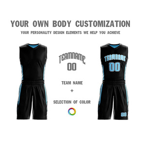 Ensemble de maillots de basket-ball personnalisés avec shorts, uniformes d'équipe pour hommes, vêtements d'entraînement, maillots de basket-ball sublimés, service OEM ODM - Product Image 3