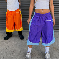 Shorts de sport amples et tendance pour homme, 100 % polyester, avec logo personnalisé, style streetwear, pour l'été, le basketball, la gym et le football