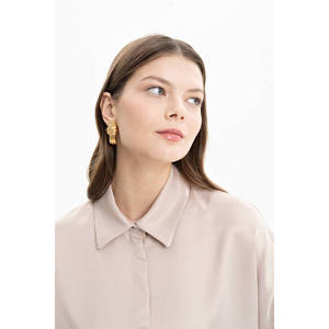 Blusa de Satén de Seda Tejida para Mujer, Top Formal de Oficina, Casual, Manga Larga, Corte Ajustado, Primavera Otoño - Product Image 5