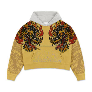 Sudadera con Capucha y Logotipo Personalizado, Estilo Desgastado, 100% Algodón Grueso, Lavado Ácido, Bordado Holgado para Hombre - Product Image 2