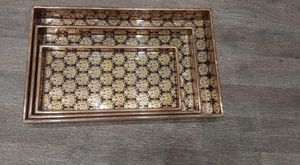 Clear Resin Serving Tray Stylish and Spill Proof Tray <b>for</b> Coffee <b>Organize</b> Your <b>Kitchen</b> Tabletop Space with Decorative Tray - Product Image 3