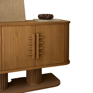 Buffet élégant en bois avec quatre portes, rangement intérieur spacieux pour le salon et la salle à manger - Product Image 5