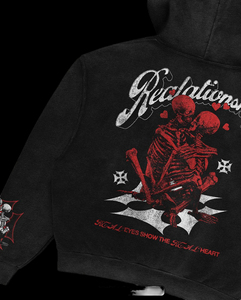 Sweat à capuche tendance avec motif squelette pour couple, streetwear, pull oversize avec imprimé gothique pour homme et femme - Product Image 5