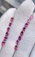 Lot de tourmalines roses naturelles, taille ovale, 6x4mm