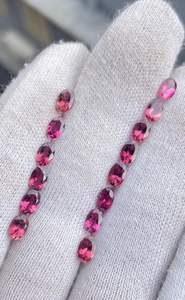 Turmalina Rosa Natural de Corte Ovalado 6x4mm Lote - Product Image 5