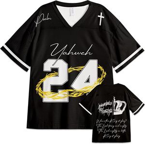 Camiseta Deportiva Casual con Cuello en V, Negra, con Estampado de Número y Letra, 100% Algodón, Secado Rápido - Product Image 1