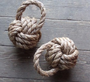 Butée de porte-Protection contre les chocs-Butée d'animal de porte-Corde de jute - Product Image 1