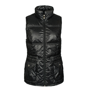 Vente chaude Style Femmes Puffer Gilet Col Montant Zip up Crop Veste Sans Manches Survêtement Gilet Décontracté pour les Femmes - Product Image 1