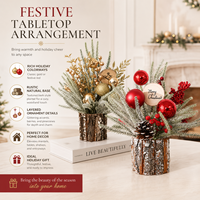 Sapin de Noël artificiel simulé en plastique, léger, écologique, pour table ou bureau, décoration intérieure
