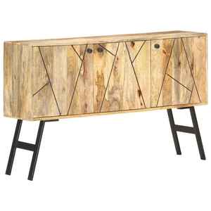 MUEBLE PARA TV Y CONSOLA DE MADERA DE MANGO CON PANEL ESTAMPADO, DISEÑO INDUSTRIAL, DURADERO Y FÁCIL DE LIMPIAR - Product Image 1
