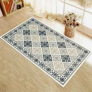 Tapis de prière islamique beige : Décoration de maison musulmane antidérapante, tapis fin non tissé - Product Image 3