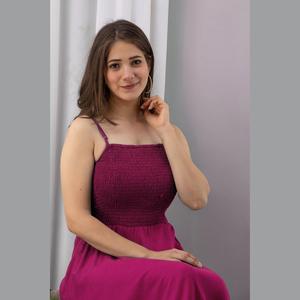 Vestido de Noche Largo hasta el Suelo, Talla XS, con Cintura Impero, Cómodo, de Gasa Rosa, Estilo Línea A, para Invitadas de Boda y Quinceañera - Product Image 5