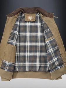 2025 Autumn/Winter New Fashion High Quality Plus-Size <b>Men's</b> Business Casual Coat Comfortable Loose Fit Canvas Thickened Thin - Product Image 5