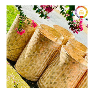 แผ่นฝ้าเพดานทำจากไม้ไผ่สานหวายทรงหกเหลี่ยมสำหรับตกแต่งบ้านสมัยใหม่และเบาะเฟอร์นิเจอร์ - Product Image 1