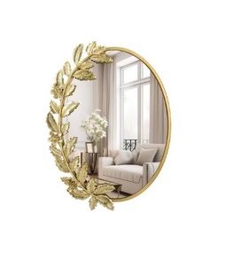 Miroir mural moderne de forme irrégulière en laiton, couleur personnalisée, décoration intérieure, logo personnalisé, mariage - Product Image 4