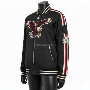 แจ็กเก็ตกันลมผ้าโพลีเอสเตอร์สีดำสำหรับผู้หญิงเสื้อกันลมน้ำหนักเบาปักโลโก้ลายทางออกแบบได้ตามต้องการ - Product Image 4