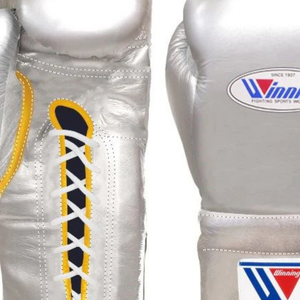 Winning Lace Up Boxing <b>Gloves</b> <b>Silver</b> Gold Professional Genuine Leather Pro Boxing Training Sparring Fight <b>Gloves</b> 8oz 10oz 12oz - Product Image 5