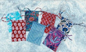 ชุดซักและนำกลับมาใช้ใหม่ได้ผ้าคอตตอนพิมพ์ลายบล็อกด้วยมือ - Product Image 2