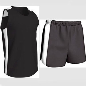 Contrast Color <b>Track</b> & Field Uniform for Adults & Kids Sleeveless Top & Shorts for Team Sports Running Uniforms Top Performance - Product Image 3