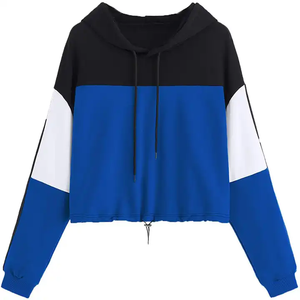 Nueva moda transpirable mujeres Crop Top sudaderas con capucha al por mayor mujeres entrenamiento Crop Top Sudadera con capucha para la venta - Product Image 6