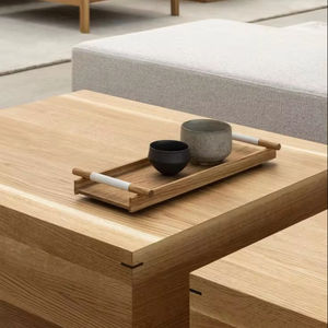 Plateau de service en bois de luxe de haute qualité avec poignée en résine plateaux de service en résine époxy de taille personnalisée pour la maison Restaurant Hôtel utilisation - Product Image 1