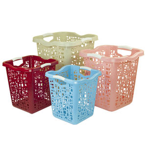 Cesto de lavandería de toallas al por mayor de Vietnam, organizador de ropa, cesta de almacenamiento de plástico con asa, cesto de lavandería rectangular - Product Image 2