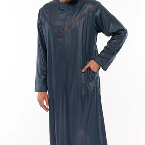 Vestido ético musulmán tradicional Qatar oración hombre Thobe colores brillantes para islámico personalizado fabricado Daffah hombres Thobe / Thawb - Product Image 4