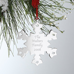 Nouveau décoré la famille Walters flocon de neige ornement suspendu de noël brillant métallique accent décoratif de noël - Product Image 2