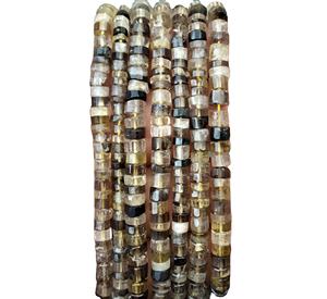 Perles naturelles de 13 pouces de Long en forme de pneu à facettes pour la fabrication de bijoux, fabrication en gros - Product Image 1